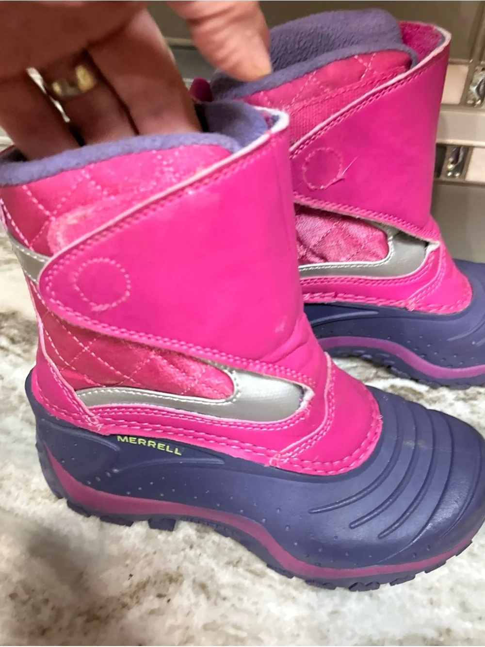 MERRELL Snow Rain Boots Waterproof -25 Degree Warm Insulated Sz 12 kids